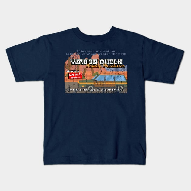 The Wagon Queen Family Truckster distressed Kids T-Shirt by hauntedjack
